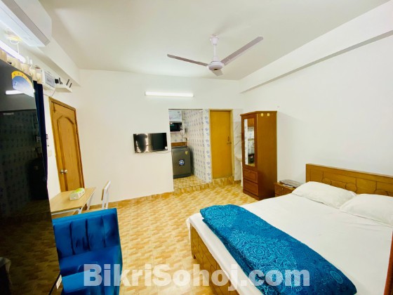 Premium Furnished 1BHK Service Apartment for Rent in Bashund